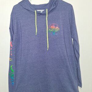 Gulf Shores Surf Style Neon Graphic Hoodie-XL